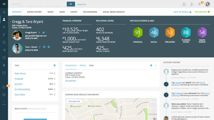 screenshot of Virtuous