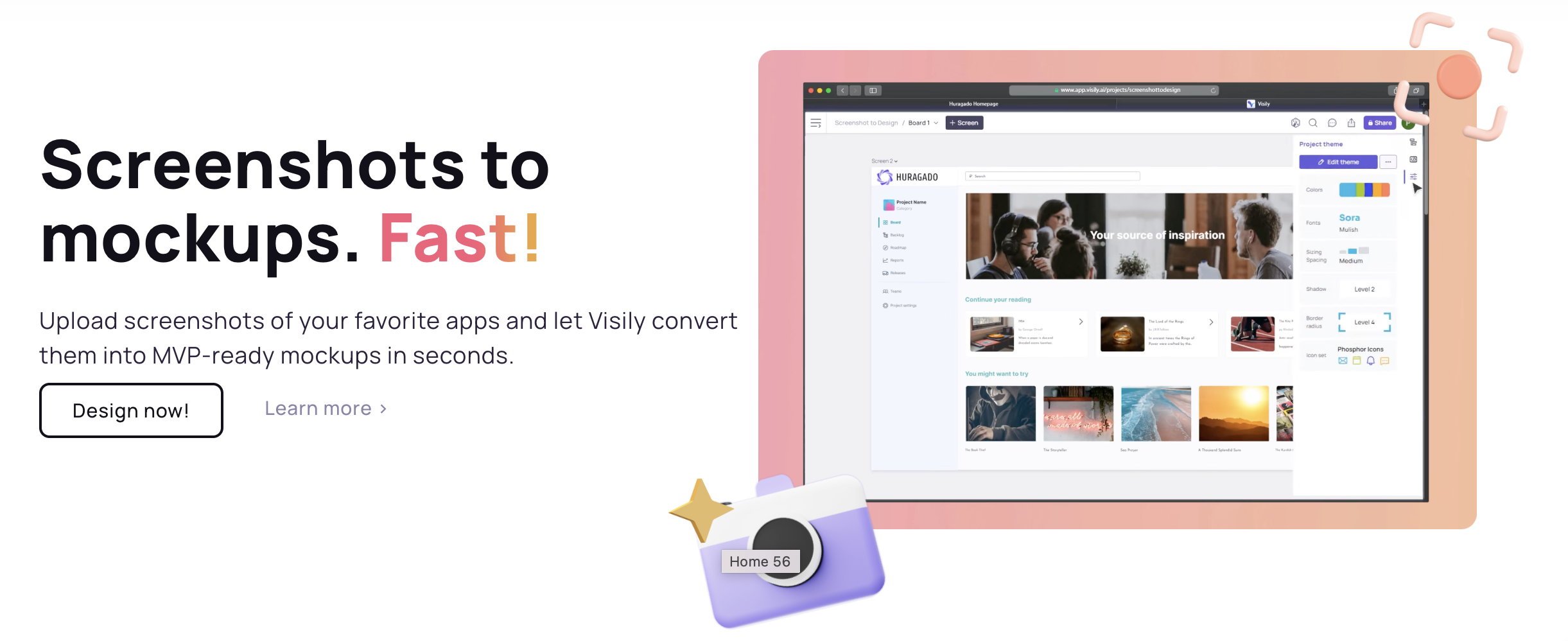 screenshot of Visily