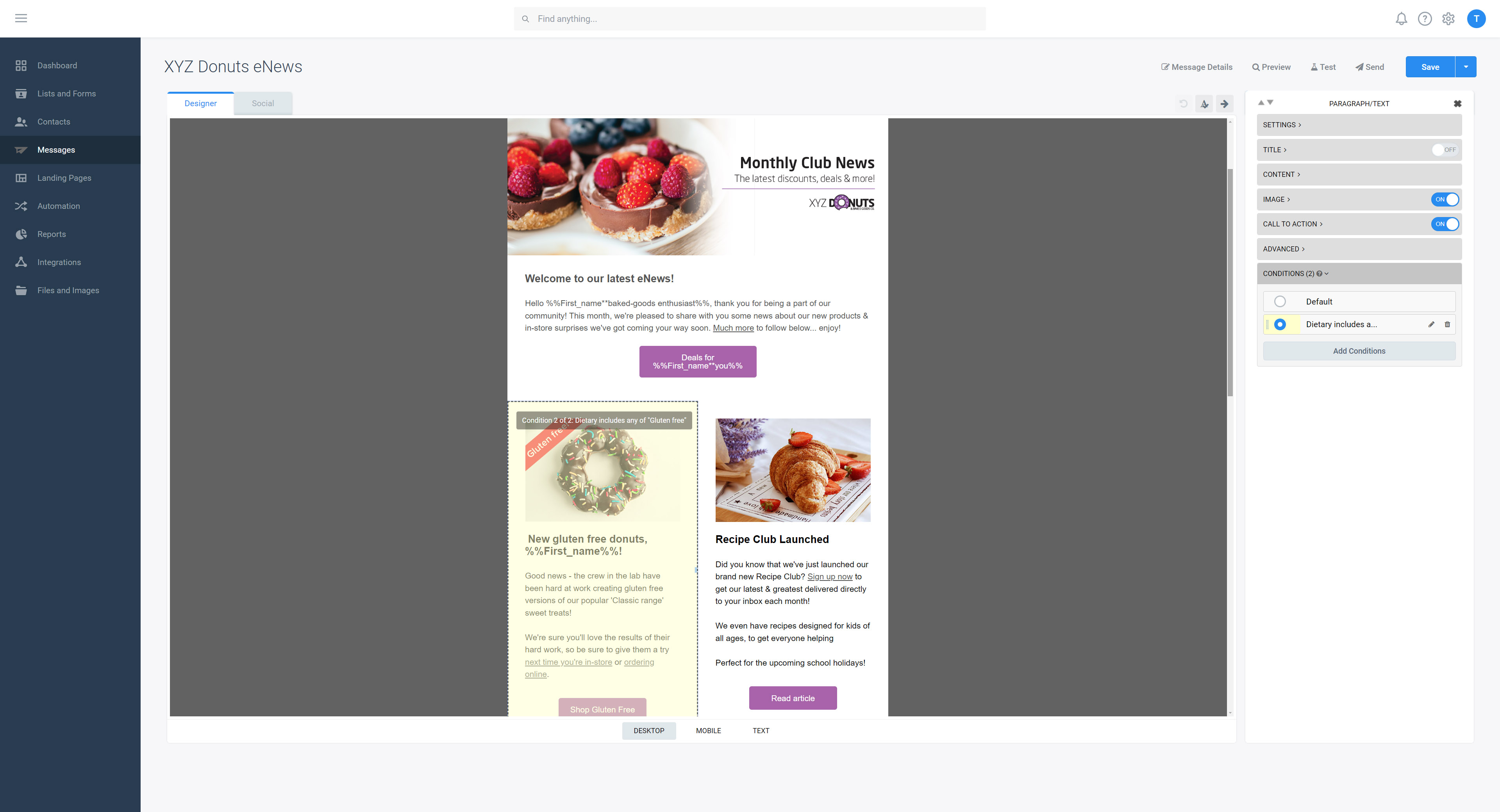 screenshot of Vision6