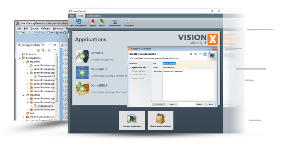 screenshot of VisionX