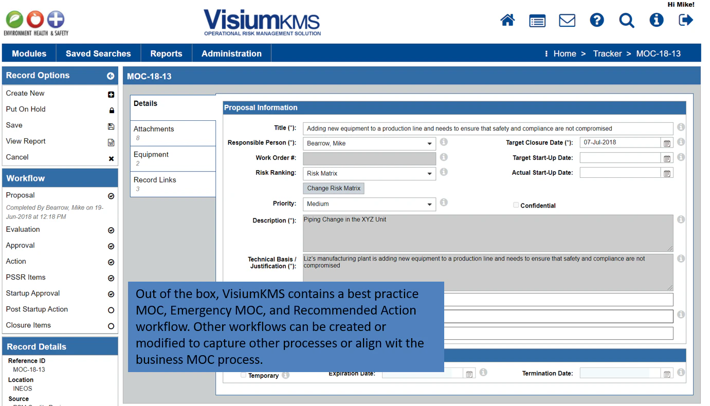 screenshot of VisiumKMS