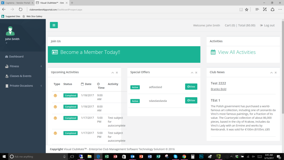 screenshot of VisualClubMate