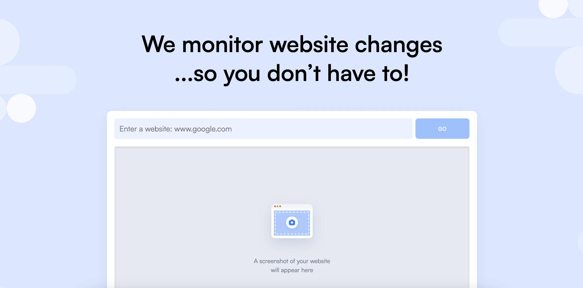 screenshot of Visualping