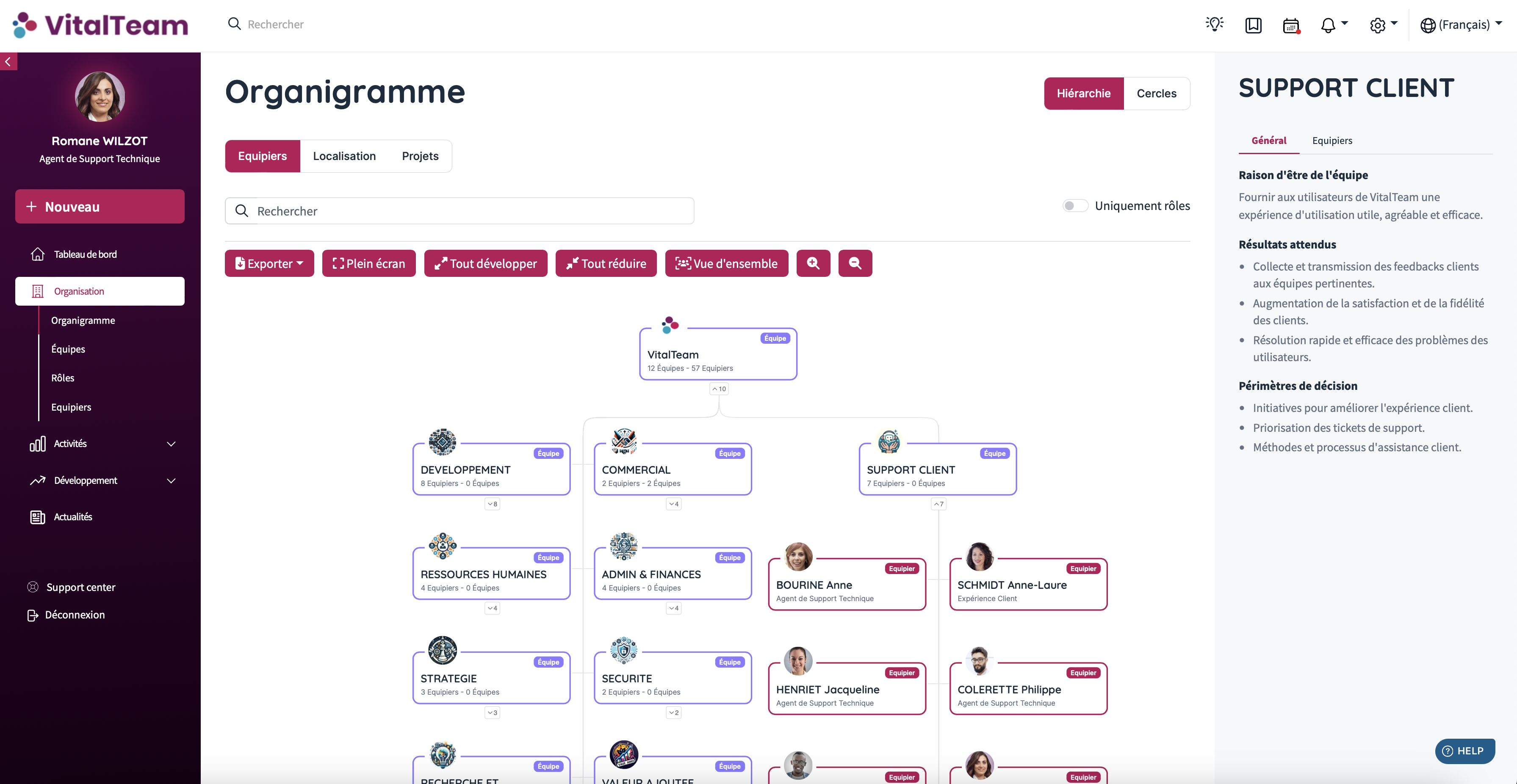 screenshot of VitalTeam