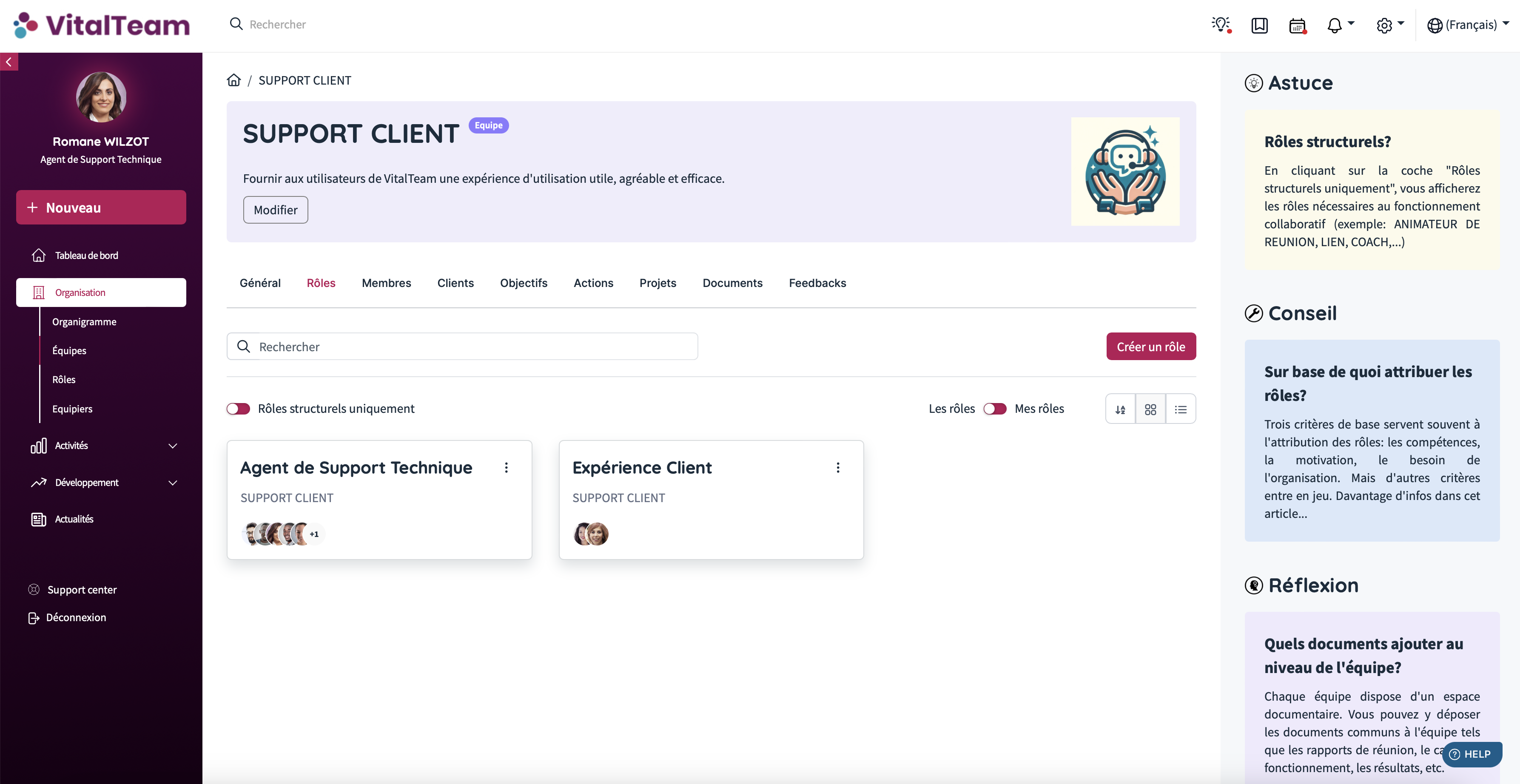 screenshot of VitalTeam