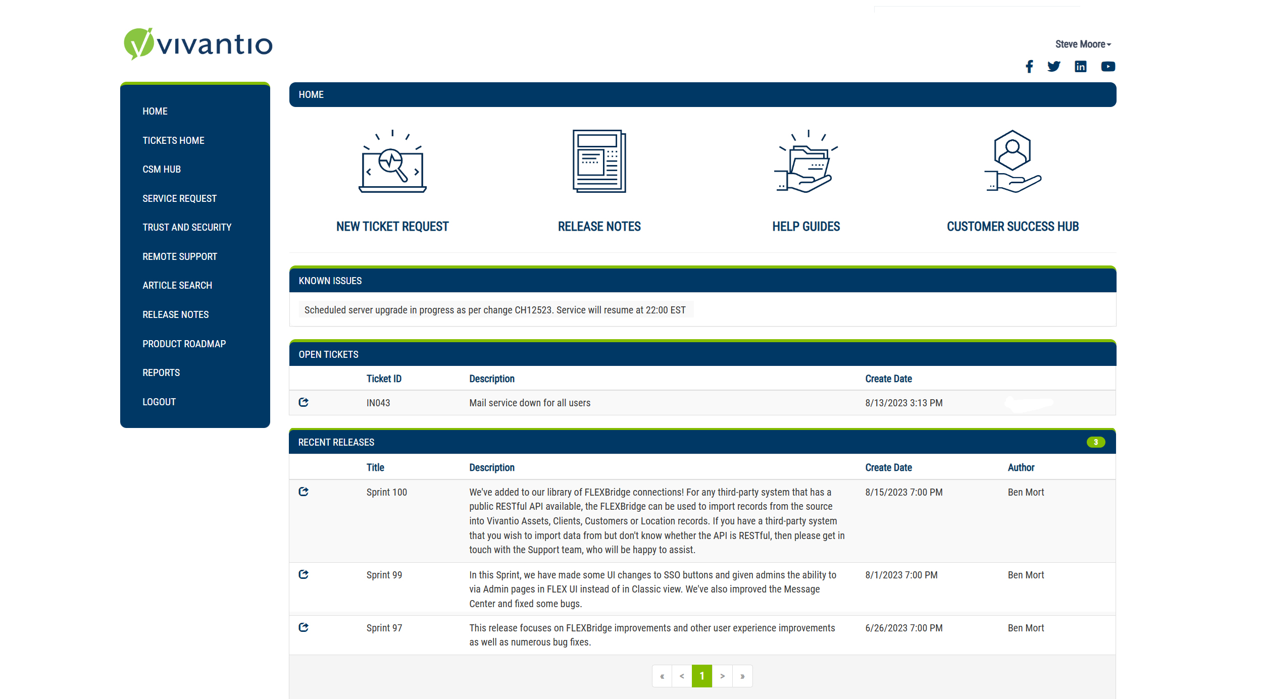 screenshot of Vivantio