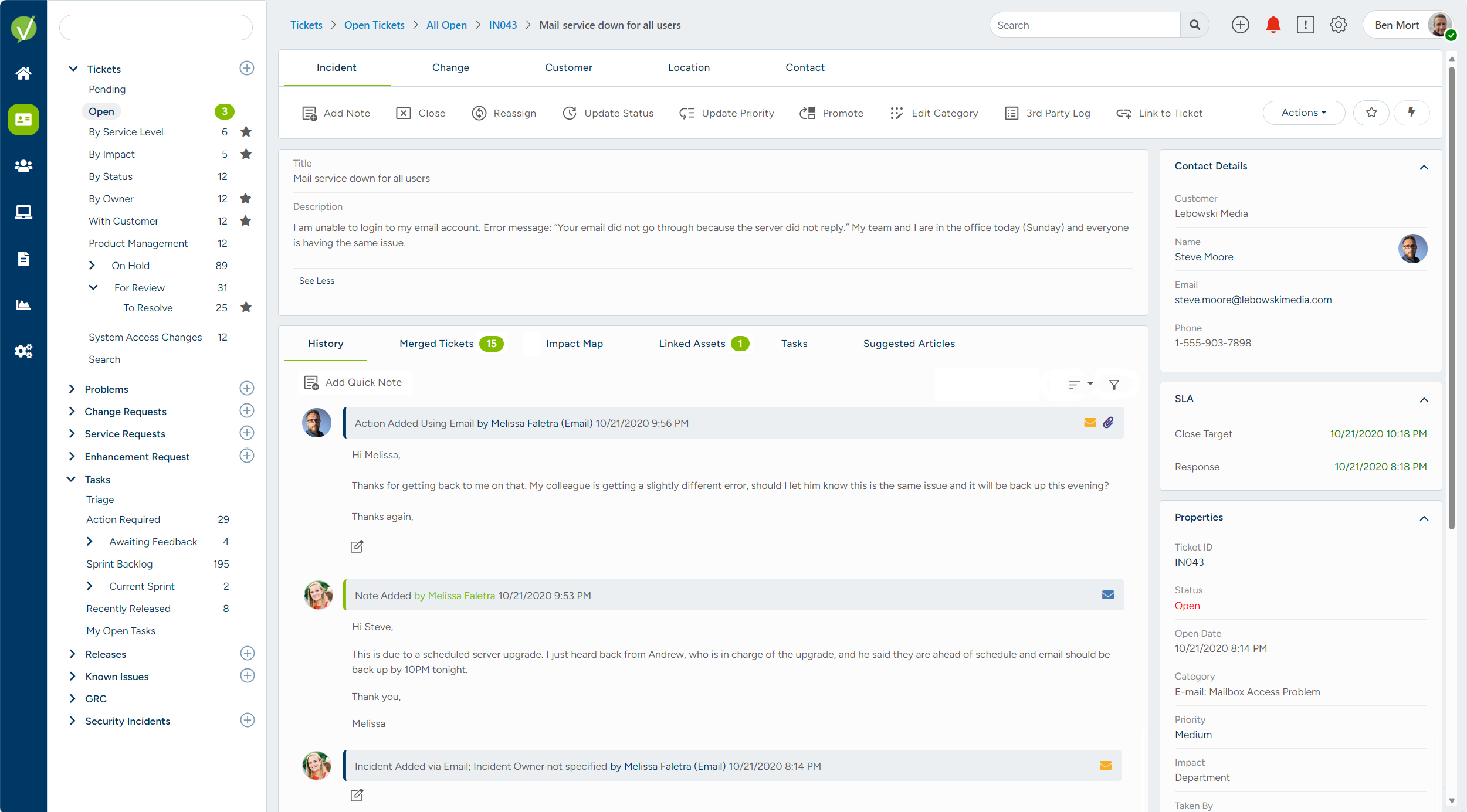 screenshot of Vivantio