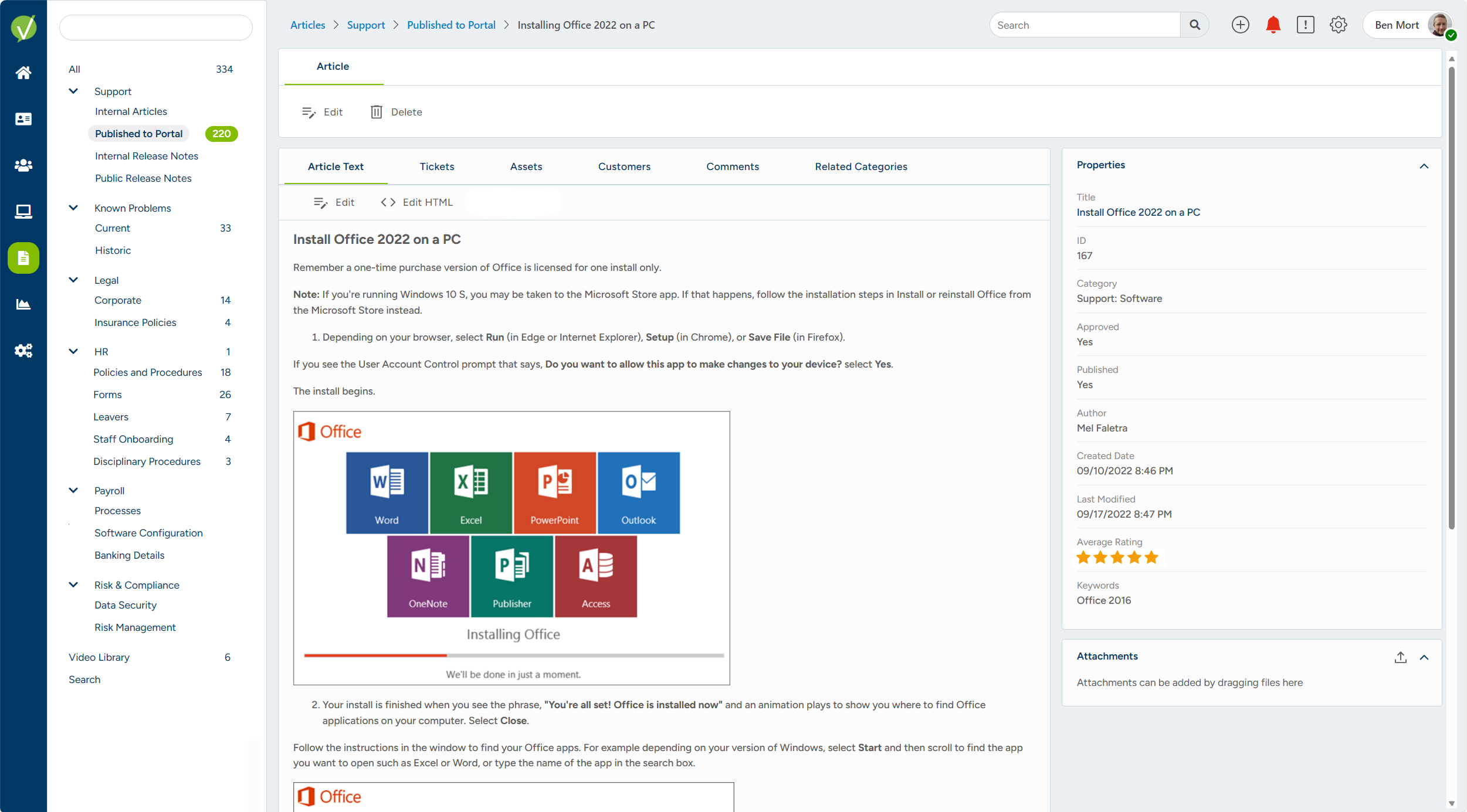 screenshot of Vivantio