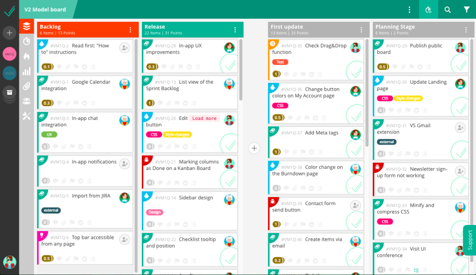 screenshot of VivifyScrum