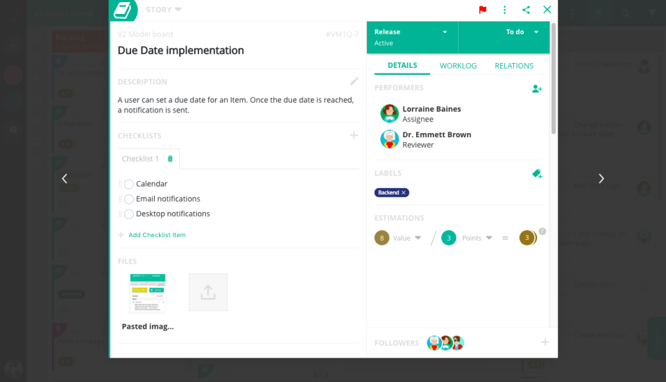 screenshot of VivifyScrum