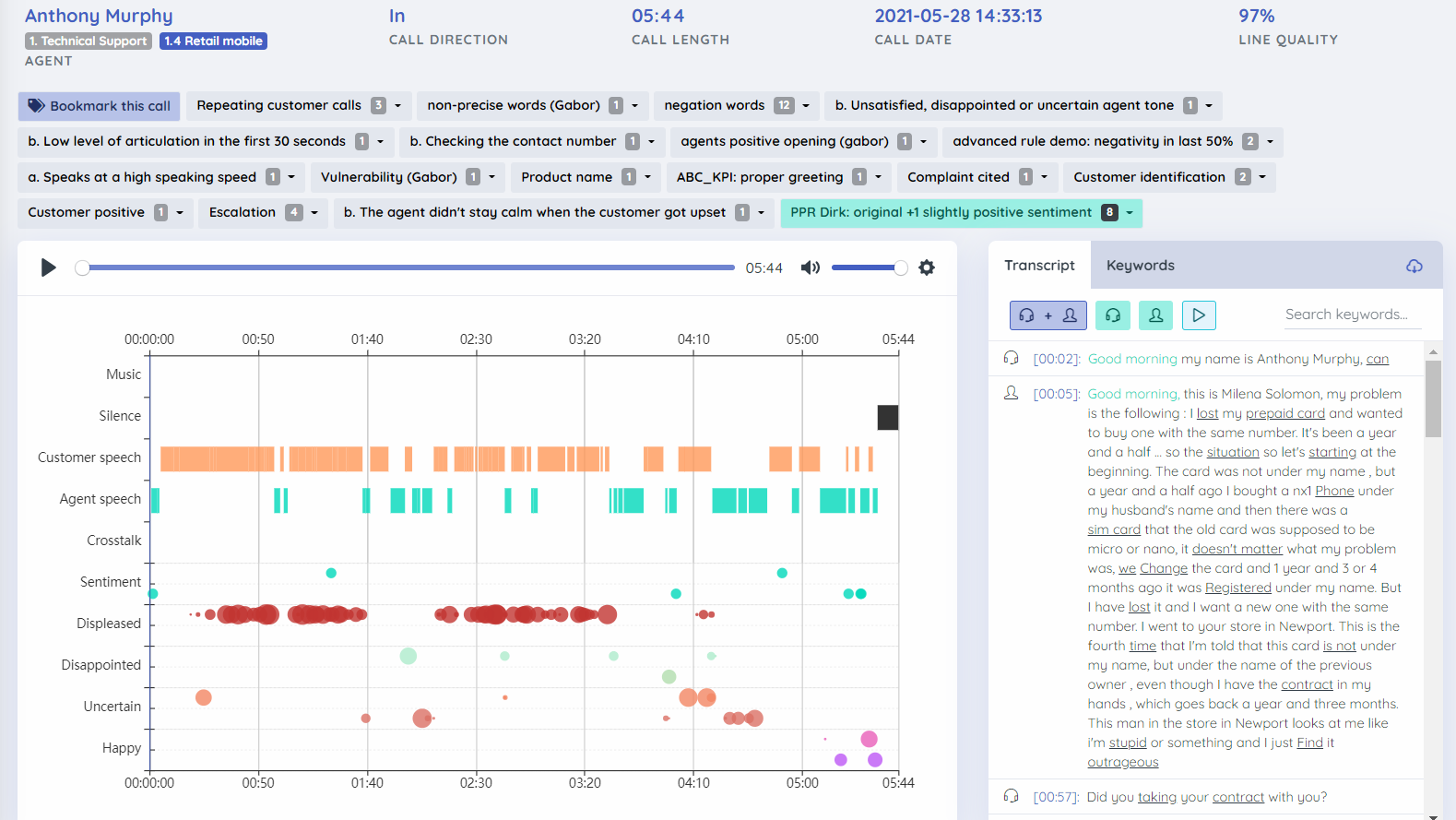 screenshot of VoiceAnalytics