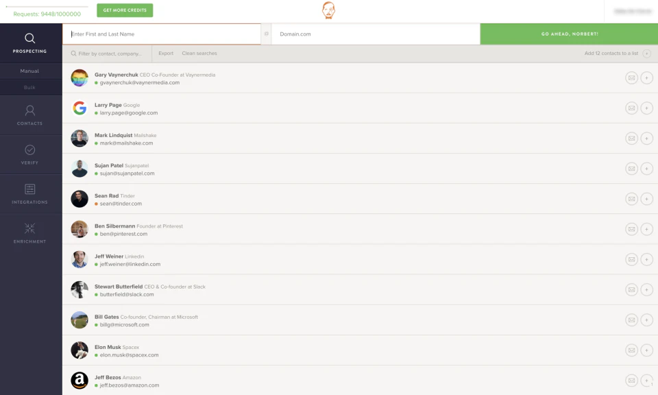 screenshot of VoilaNorbert