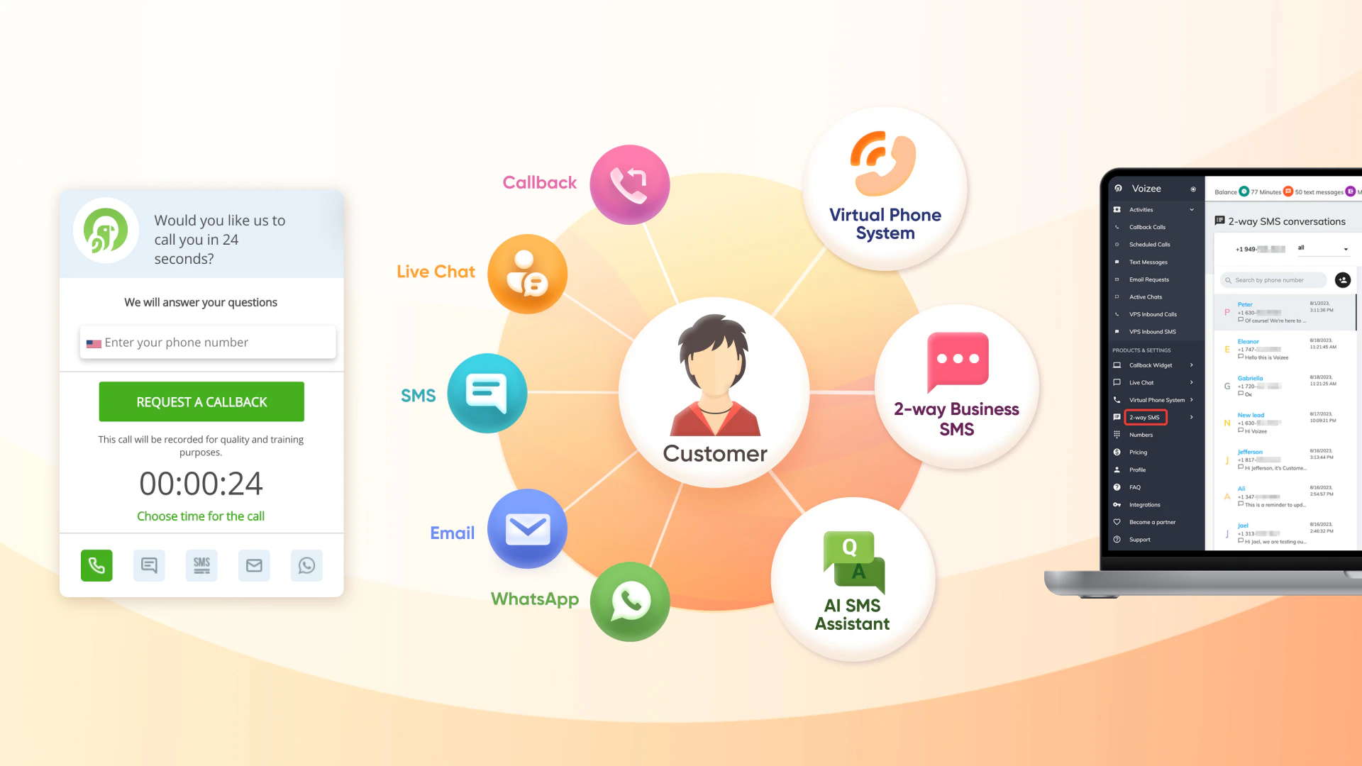 screenshot of Voizee