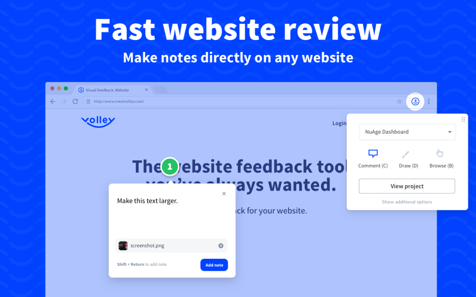 screenshot of Volley