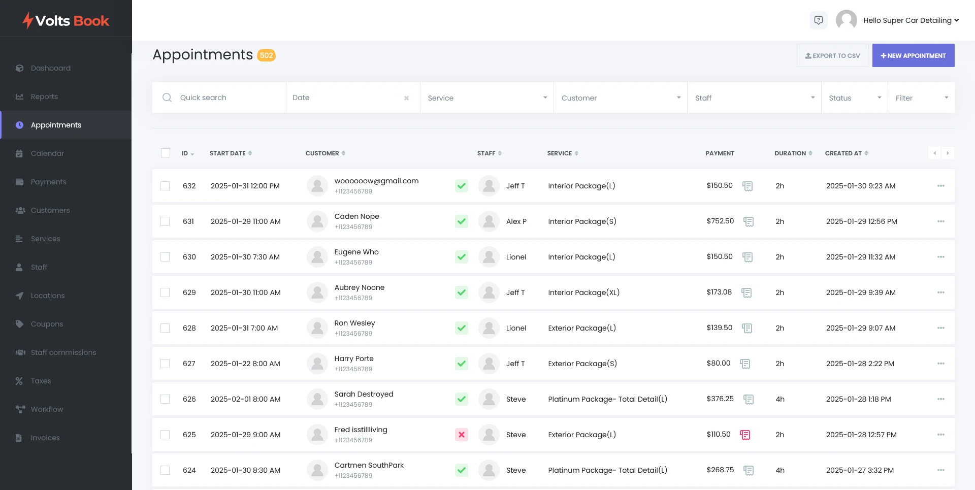screenshot of VoltsBook