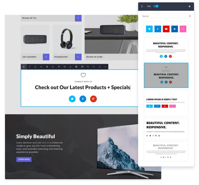 screenshot of Volusion
