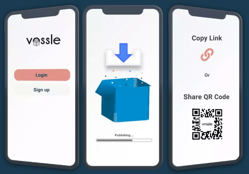 screenshot of Vossle