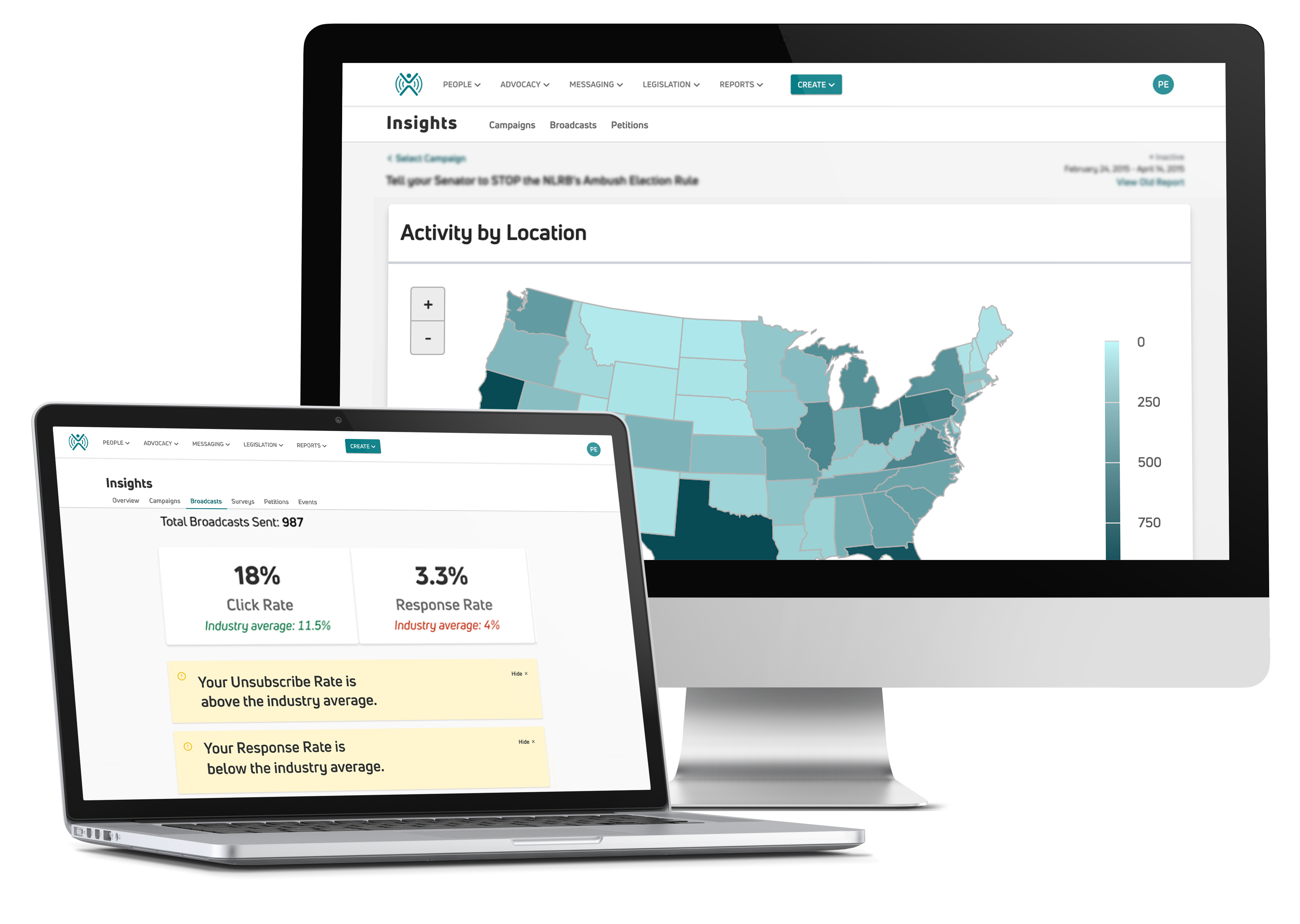 screenshot of VoterVoice