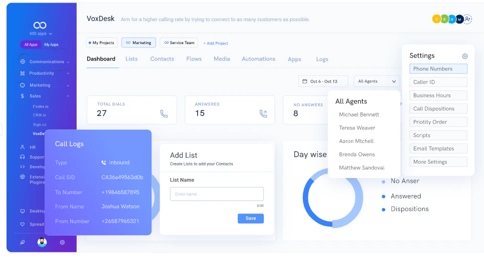 screenshot of VoxDesk