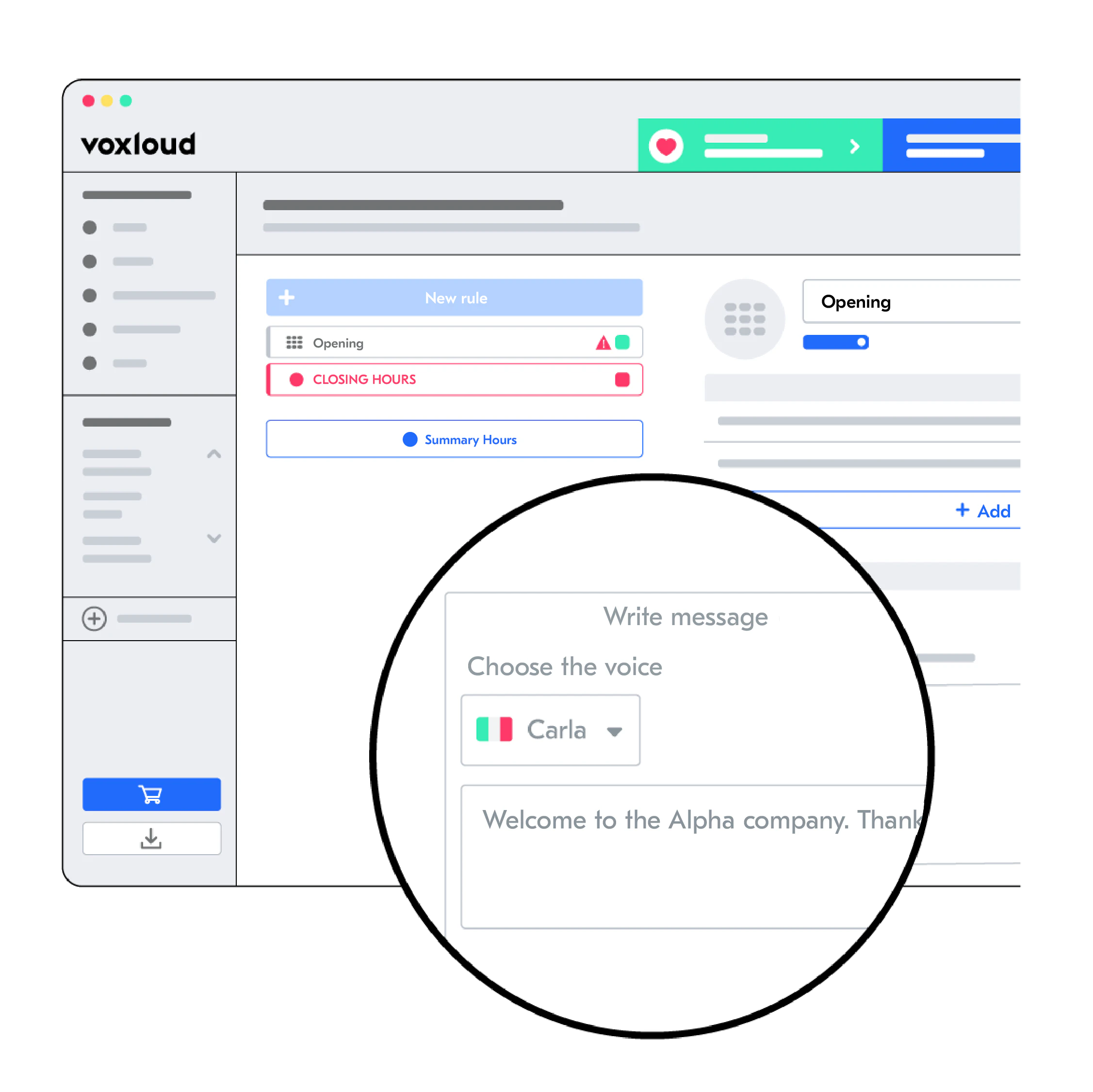 screenshot of Voxloud