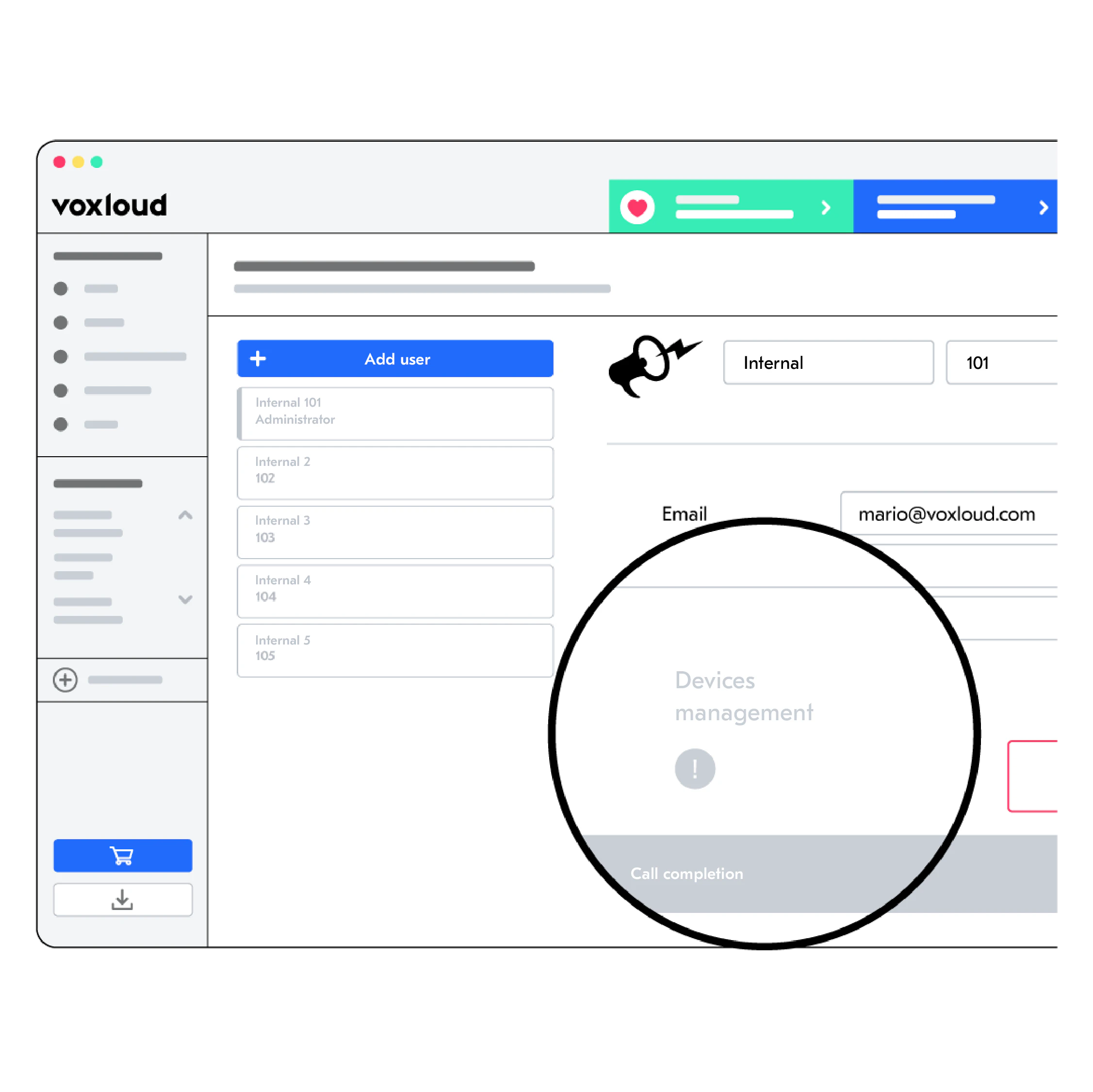 screenshot of Voxloud