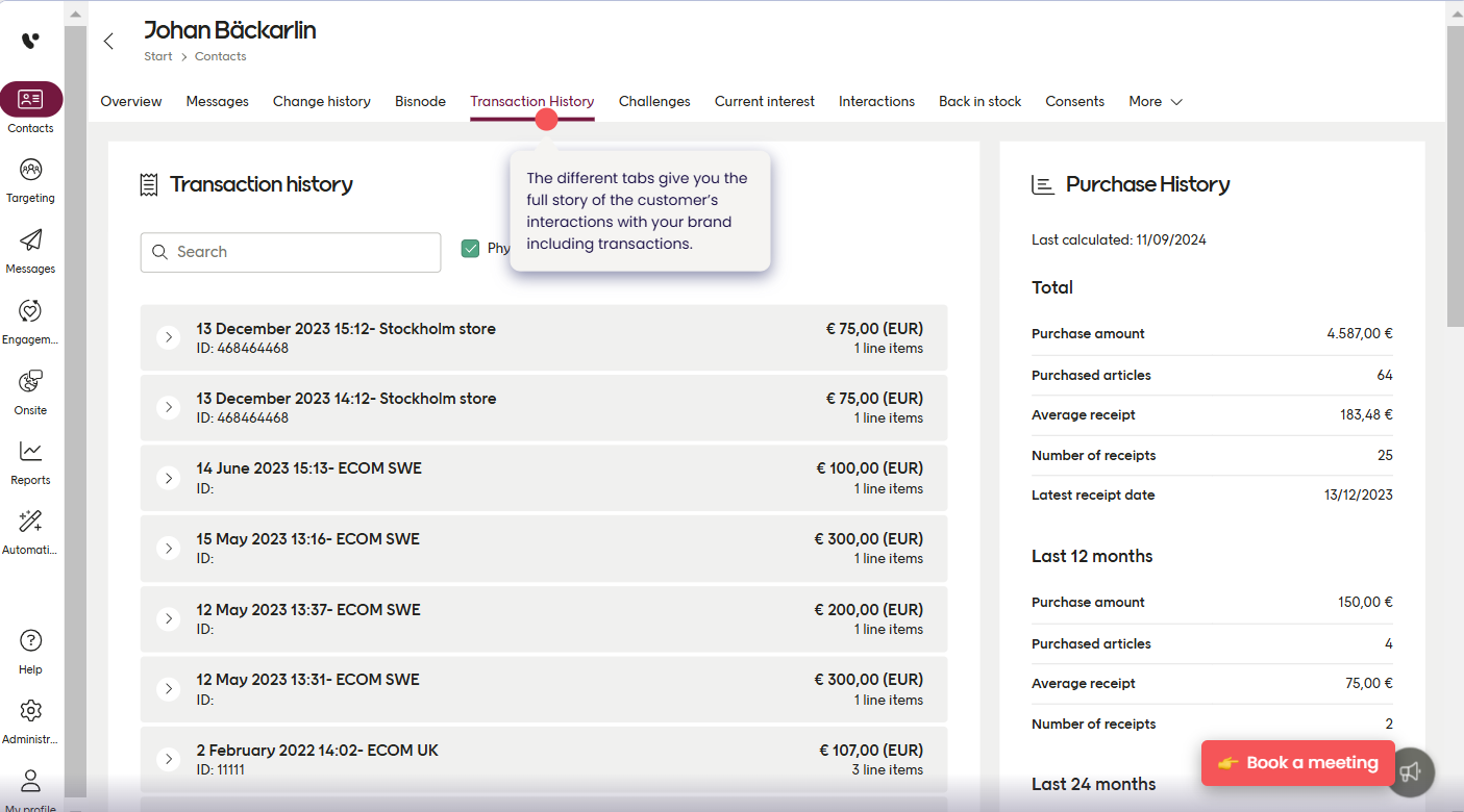 screenshot of Voyado