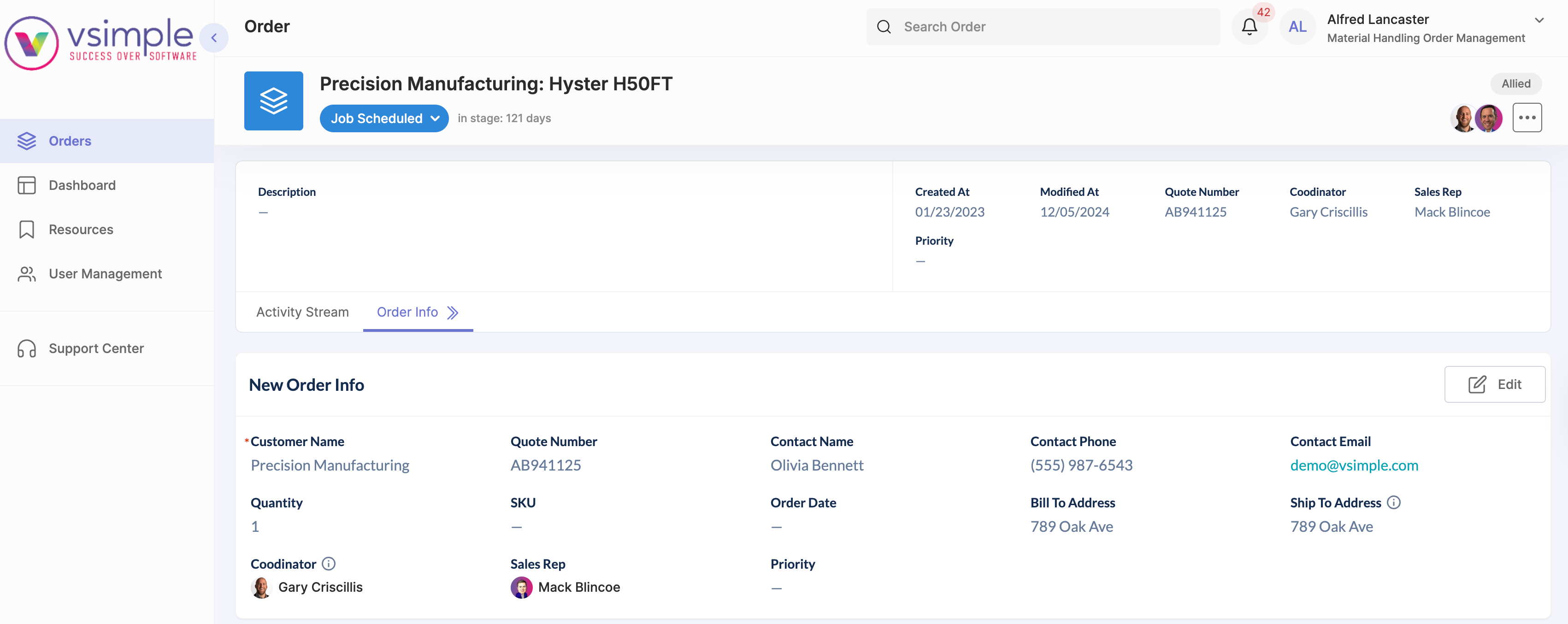 screenshot of Vsimple