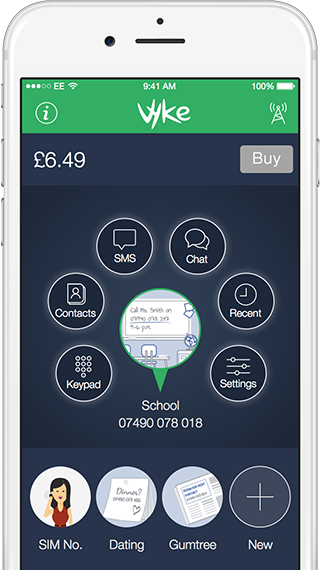 screenshot of VykeMobile