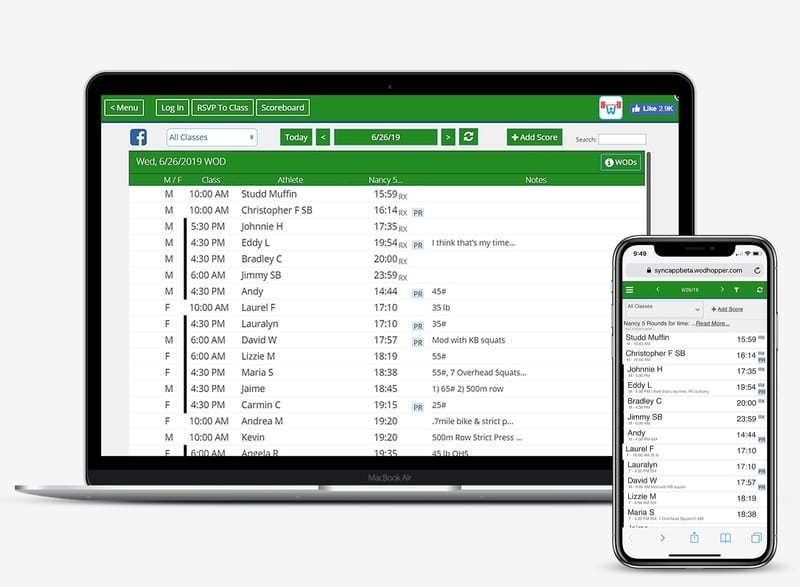 screenshot of WODHOPPER