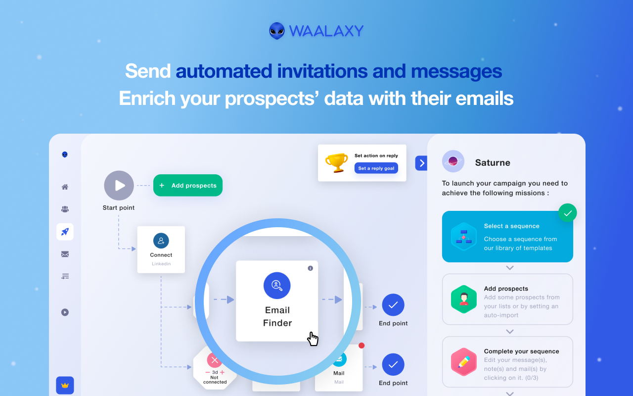 screenshot of Waalaxy