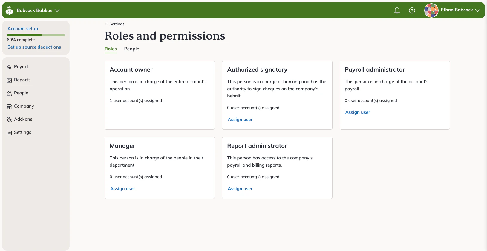 screenshot of Wagepoint