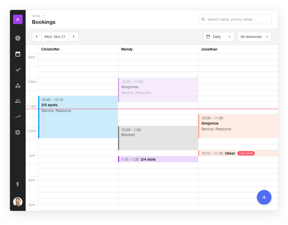 screenshot of Waitwhile