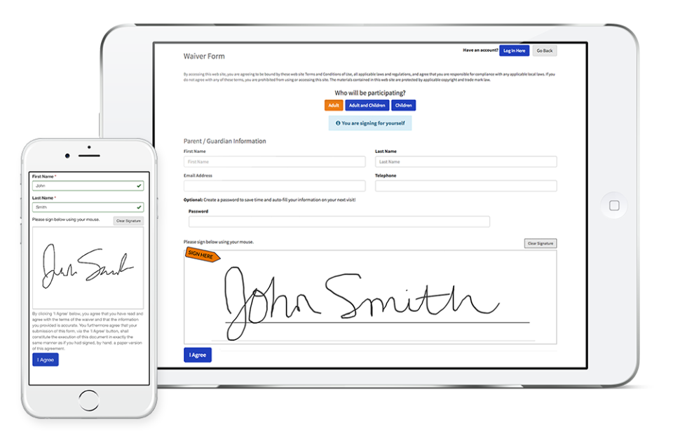 screenshot of WaiverFile