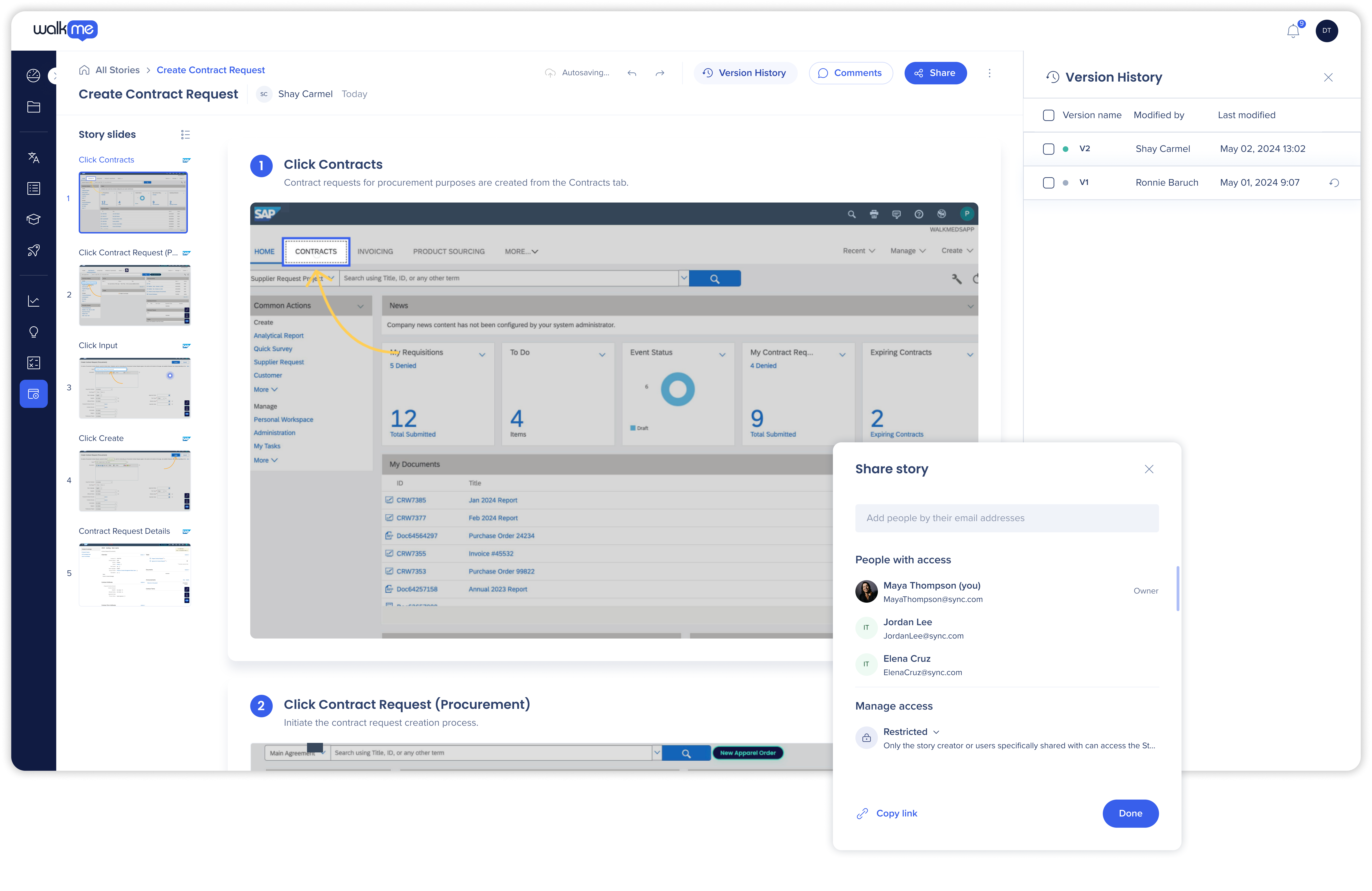screenshot of WalkMe