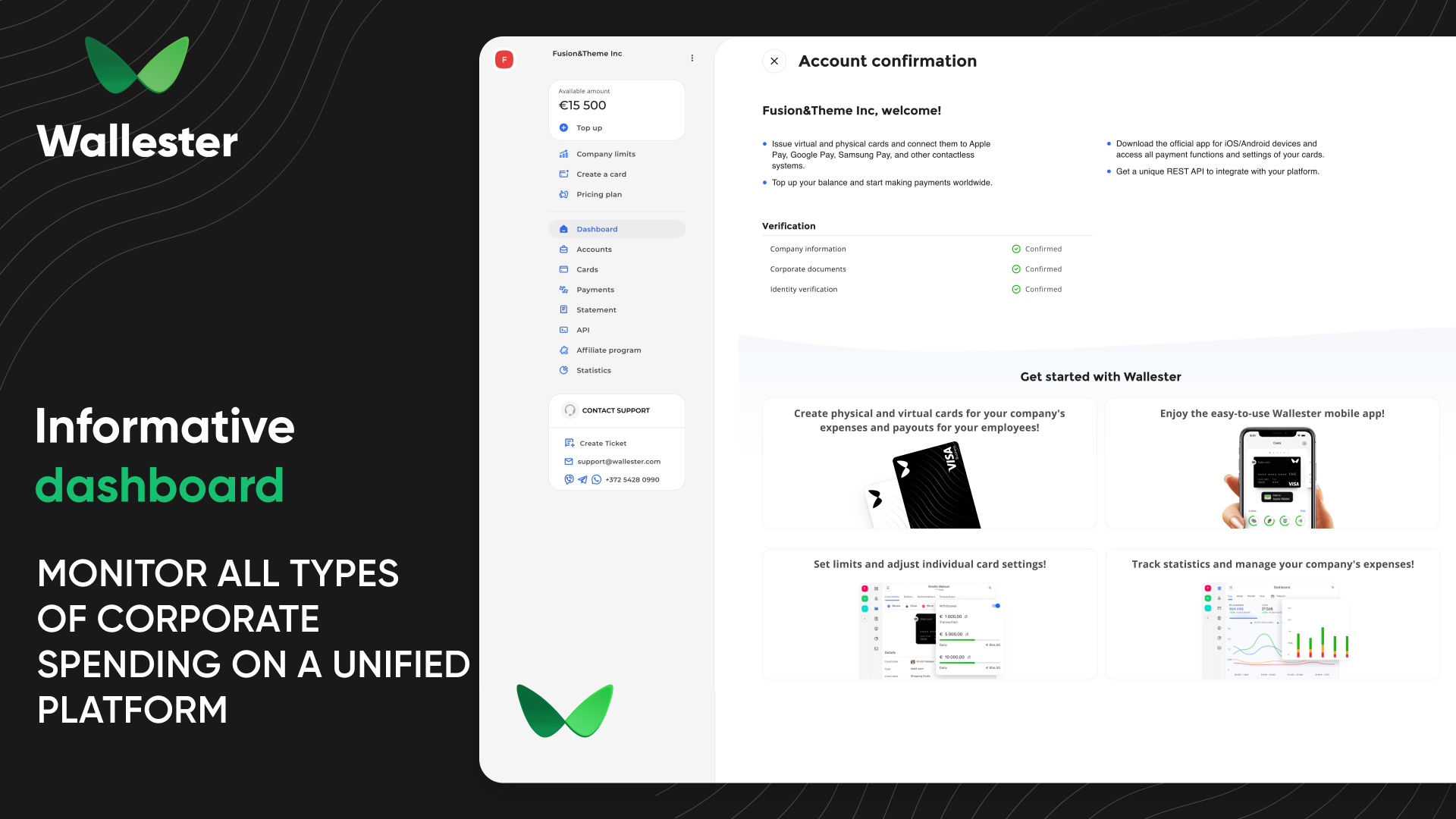screenshot of Wallester