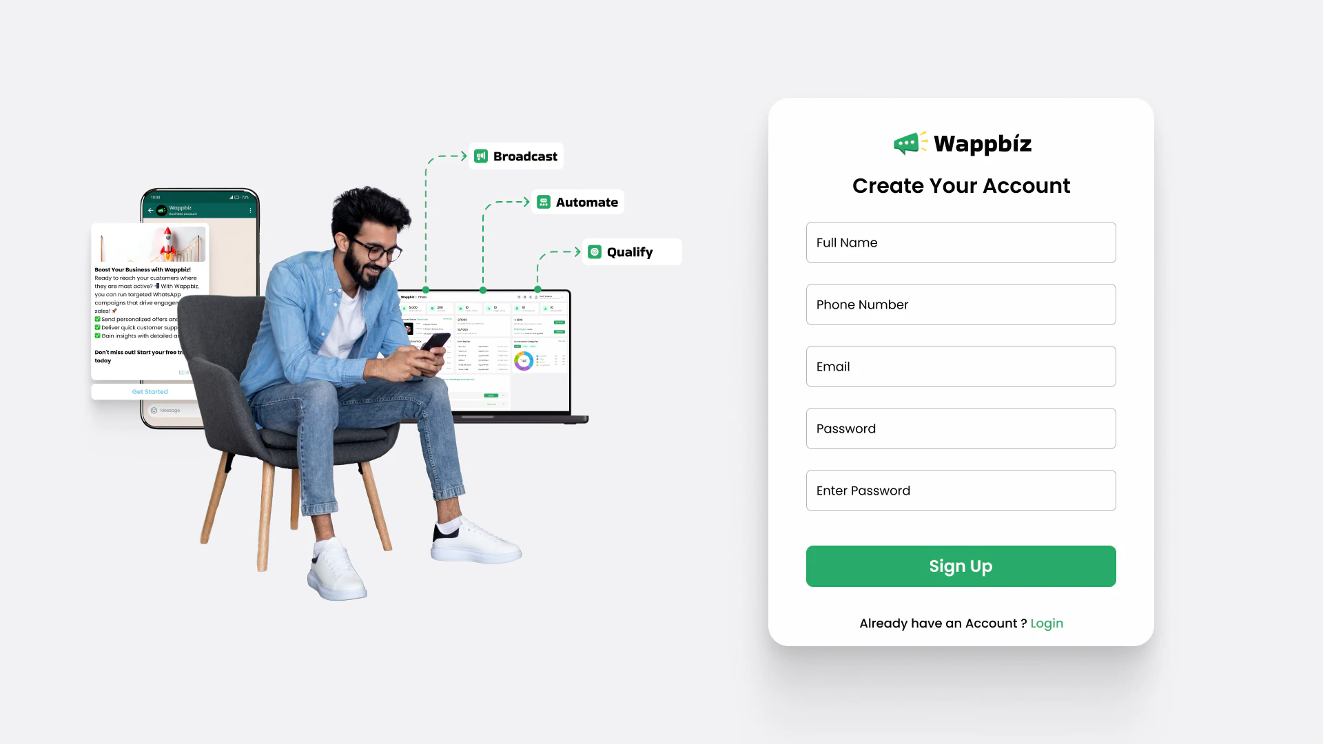 screenshot of Wappbiz