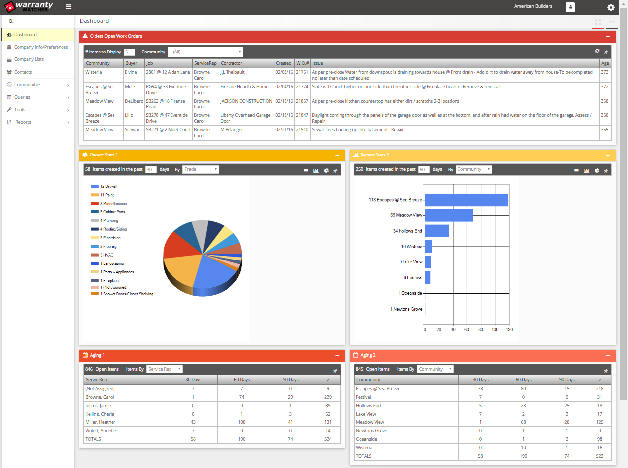 screenshot of WarrantyWatcher