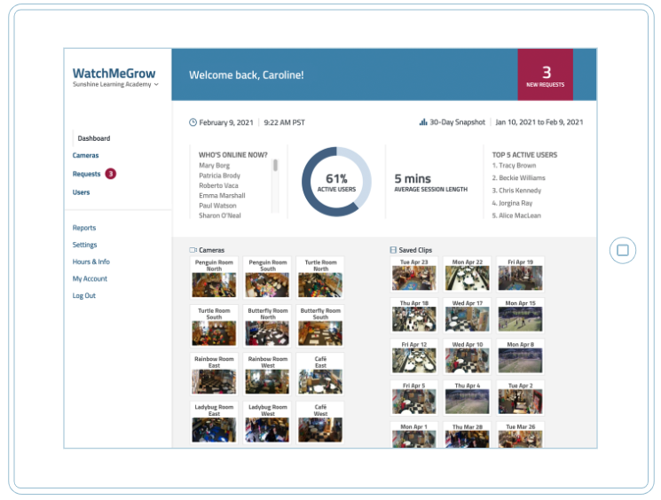 screenshot of WatchMeGrow