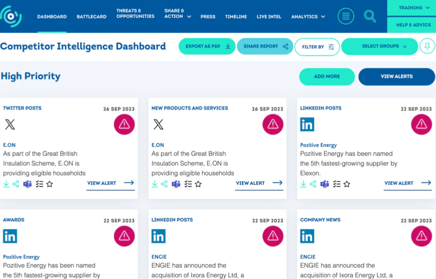 screenshot of WatchMyCompetitor