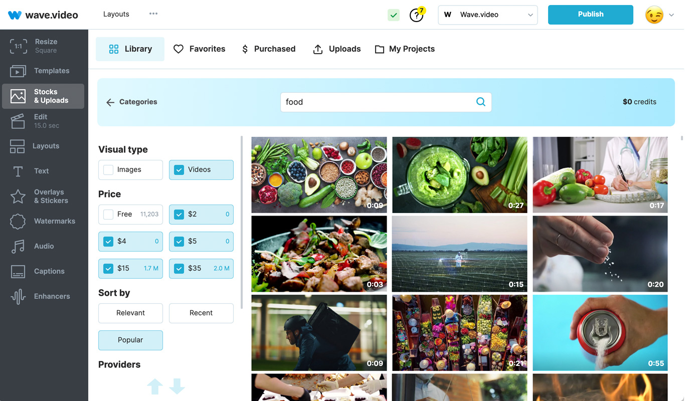 screenshot of Wave.video