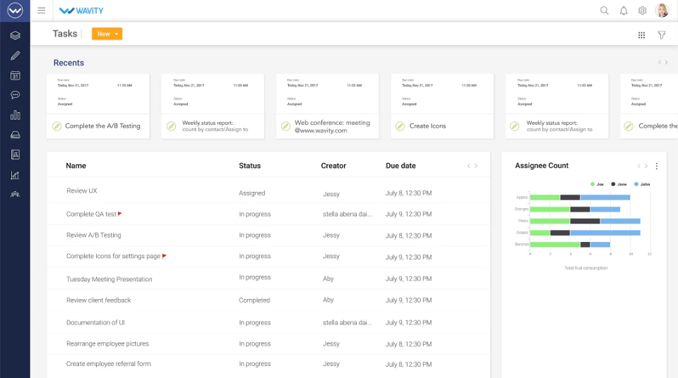 screenshot of Wavity