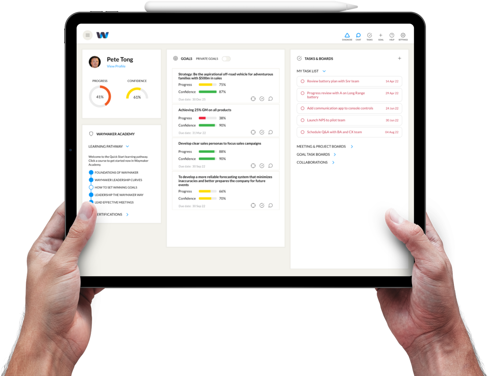 screenshot of Waymaker