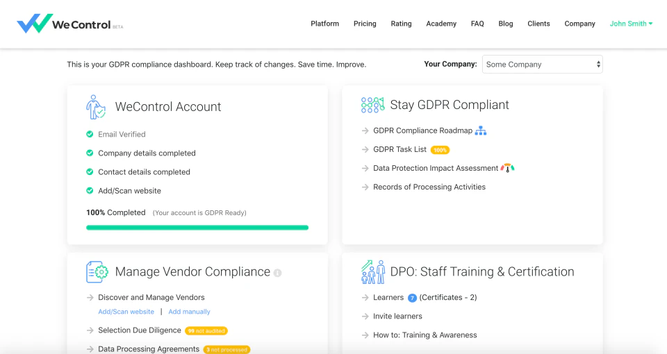 screenshot of WeControl