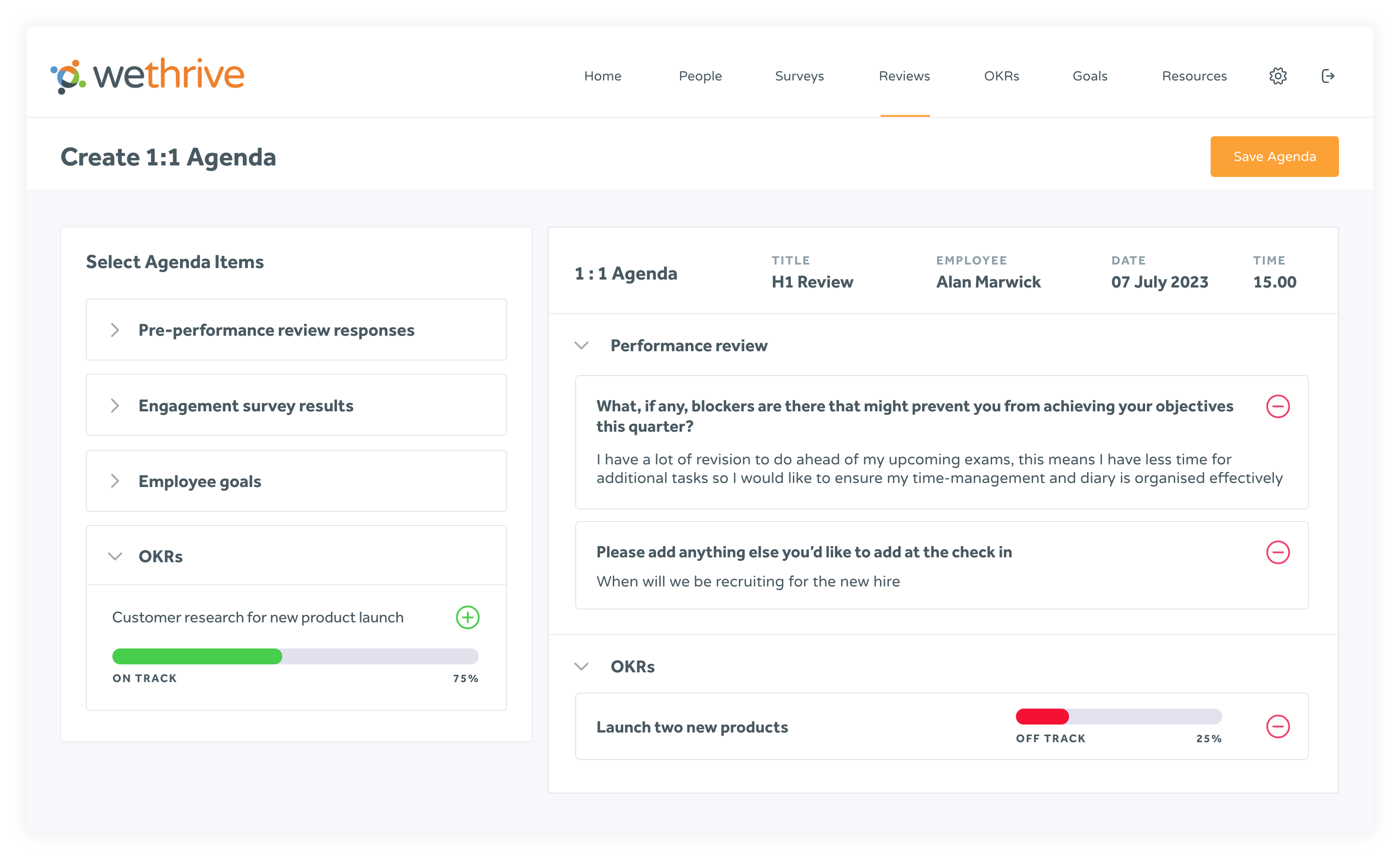 screenshot of WeThrive