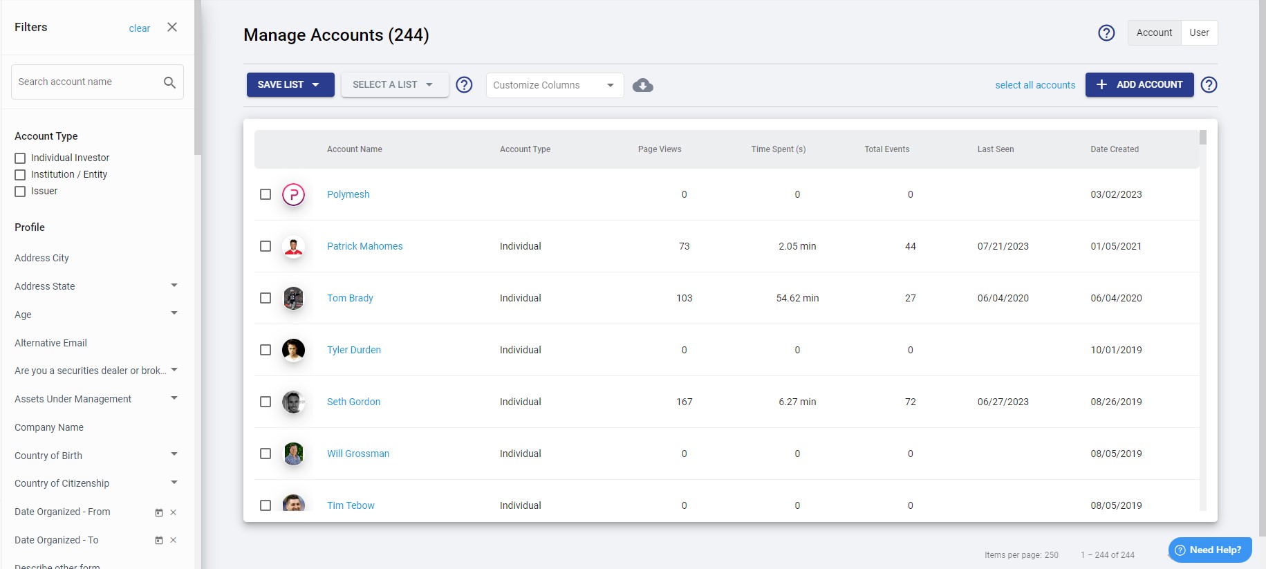 screenshot of WealthBlock