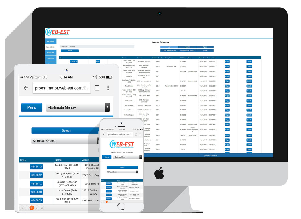 screenshot of Web-Est