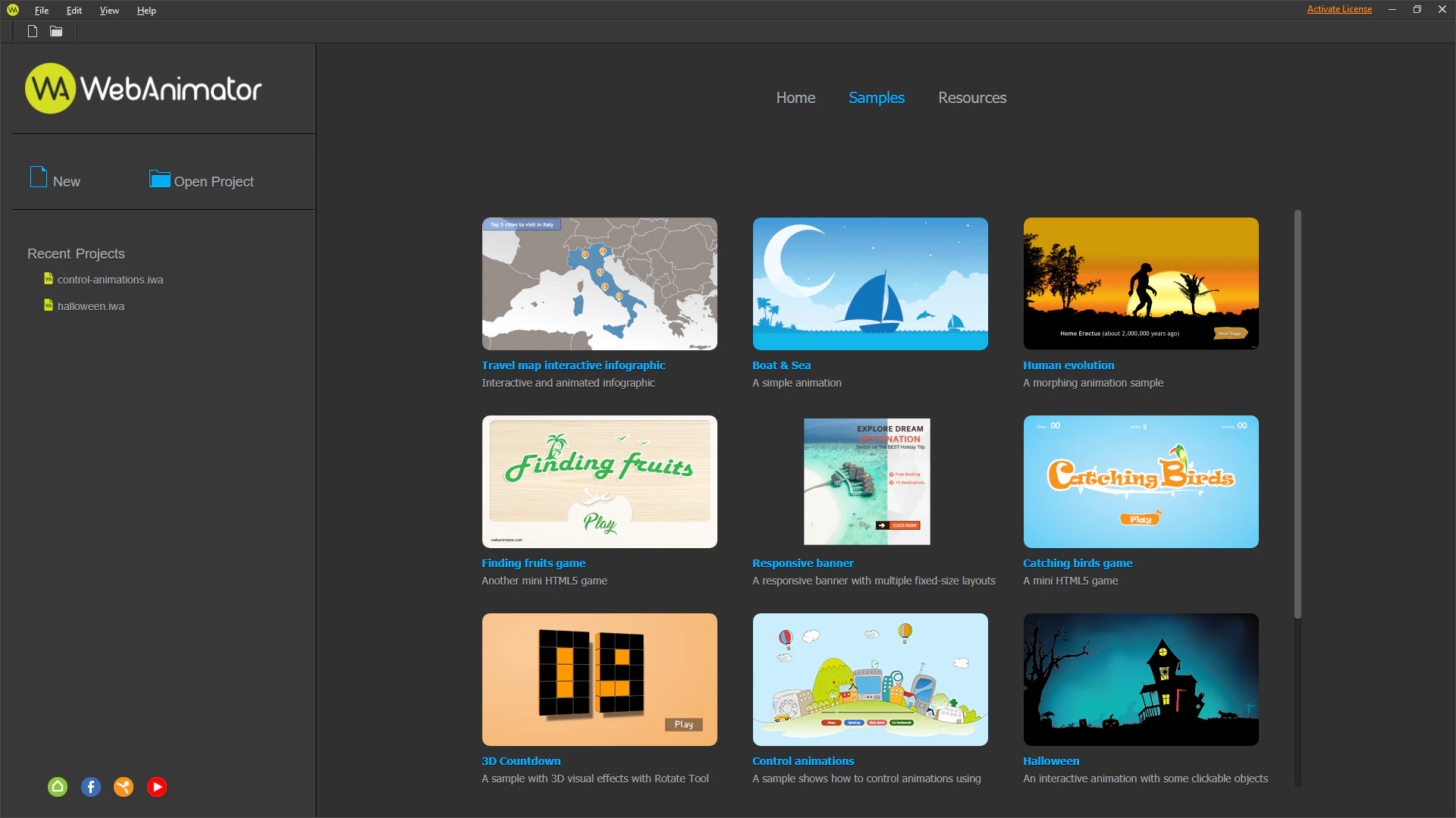 screenshot of WebAnimator