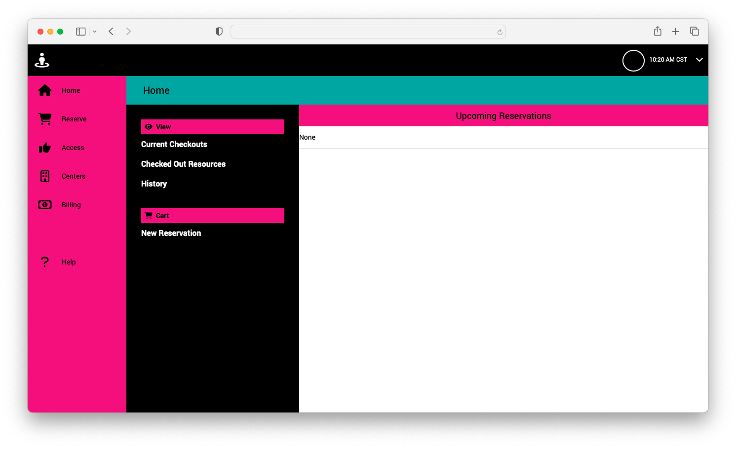 screenshot of WebCheckout