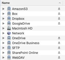 screenshot of WebDrive