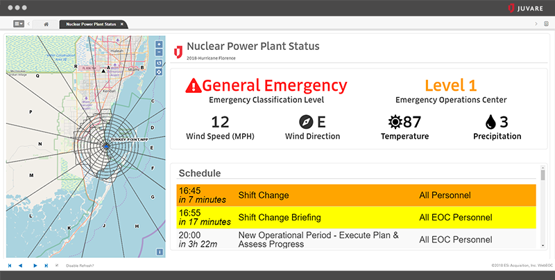 screenshot of WebEOC